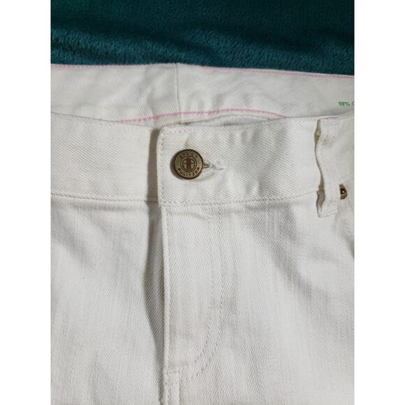 Lilly Pulitzer Jeans Size 12 Womens White Denim Pants Ladies Main Line Straight - Picture 7 of 15